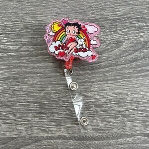 Betty Boop  Badge Holder - Pink